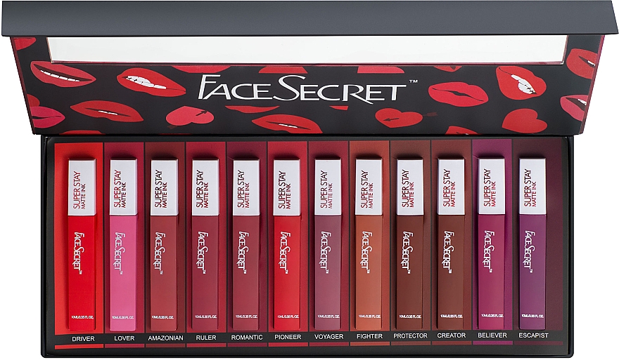 Набор - FaceSecret Super Stay Matte Ink (lip/gloss/12x10ml)