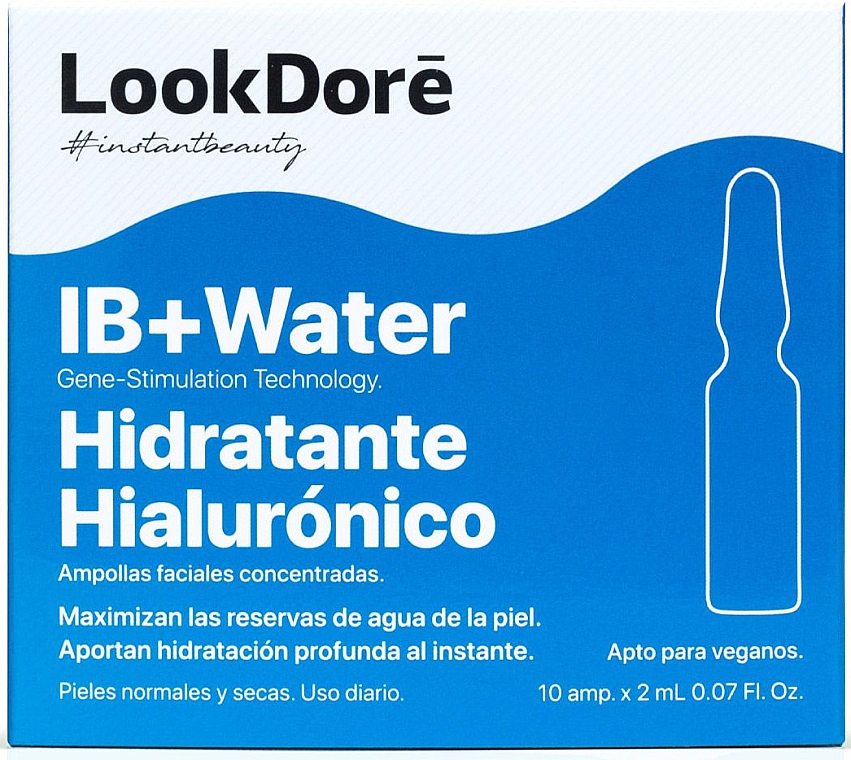 Концентрированная сыворотка в ампулах - LookDore IB+Water Moisturizing Hyaluronic Ampoules — фото N1