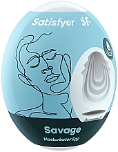 Мастурбатор "Яйце", блакитний - Satisfyer Masturbator Egg Single Savage — фото N1