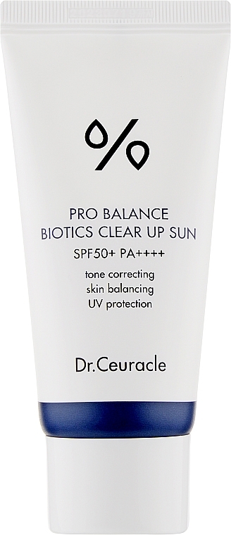 УЦЕНКА Солнцезащитный осветляющий крем с пробиотиками - Dr.Ceuracle Pro Balance Biotics Clear Up Sun SPF50+ * — фото N1