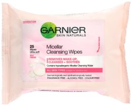 Парфумерія, косметика Міцелярні серветки для чутливої шкіри - Garnier Miceller Cleansing Wipes