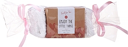 Набор для ванны "Enjoy The Little Things" - Accentra Just For You Rose Sheep Milk Soap (soap/100g + bath/mitt/1pc) — фото N1