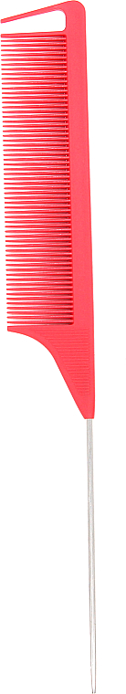 Гребінь для волосся із зубчиками, 22 см, червоний - Cosmo Shop — фото N1