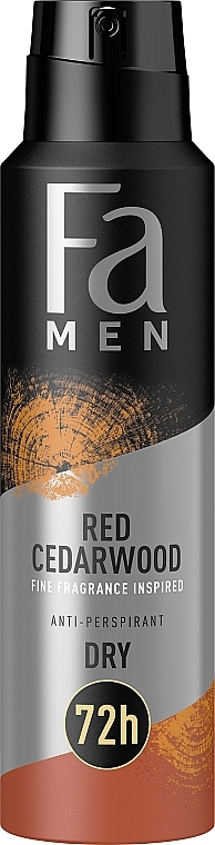 Дезодорант-антиперспирант "Красный кедр" - Fa Men Red Cedarwood Anti-Perspirant 72H