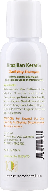 Шампунь - Encanto Brazilian Keratin Clarifying Shampoo — фото N2