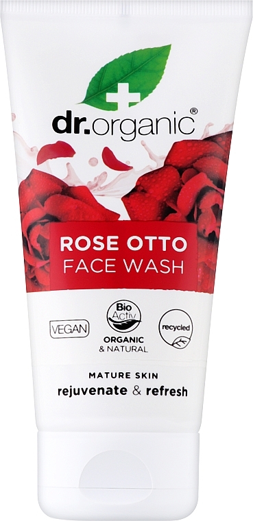 Гель для умывания "Роза Отто" - Dr. Organic Bioactive Skincare Organic Rose Otto Cream Face Wash — фото N1