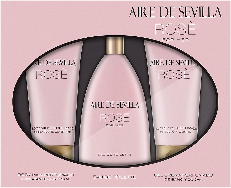 Instituto Español Aire de Sevilla Rose - Набір (edt/150ml + b/milk/100ml + sh/cr/100ml)