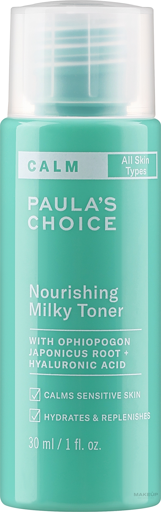 Живильний молочний тонік для обличчя - Paula's Choice Calm Nourishing Milky Toner Travel Size — фото 30ml