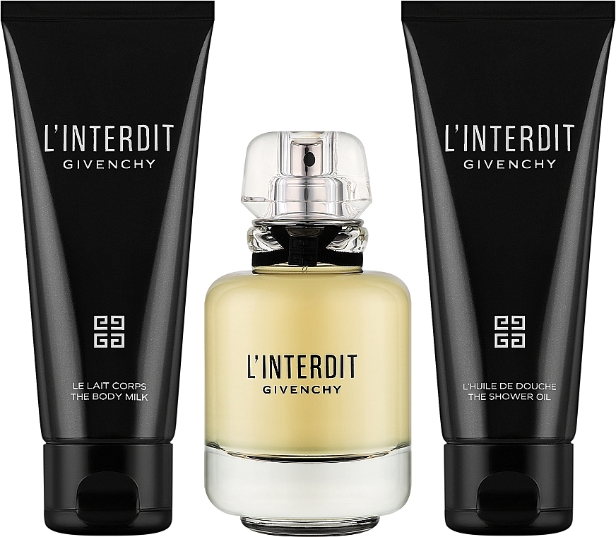 Givenchy L'Interdit Eau - Набор (edp/50ml + b/milk/75ml + bath/oil/75ml) — фото N1