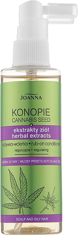 Лосьйон-кондиціонер для жирного волосся - Joanna Cannabis Seed Herbal Extracts Rub-on Conditioner