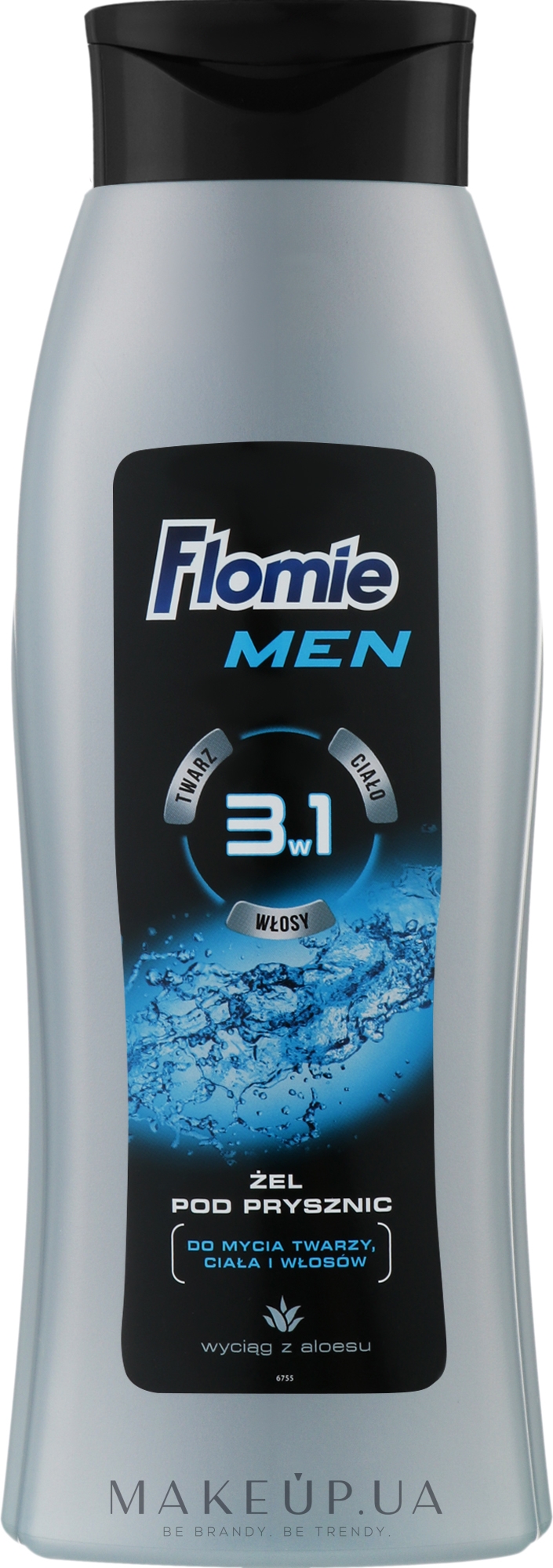 Гель для душа 3в1 для мытья лица, тела и волос - Flomie Men — фото 750ml