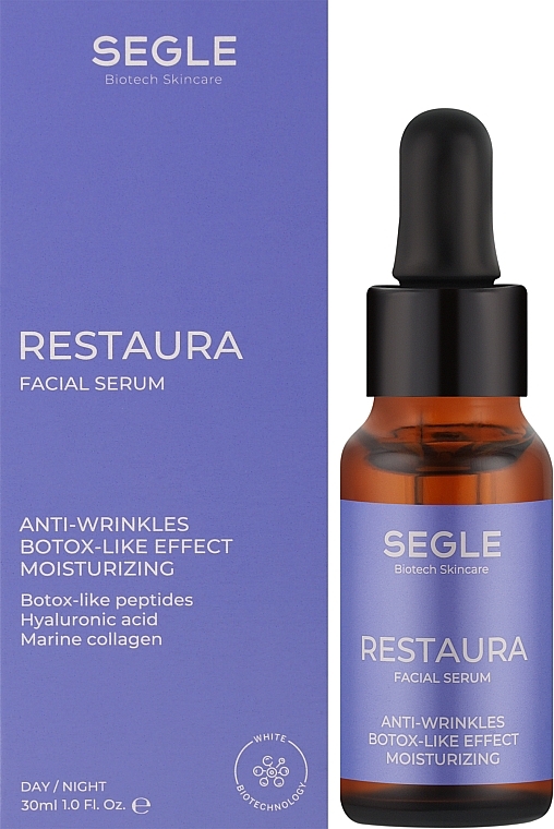 Сироватка зволожуюча проти зморшок для обличчя - Segle Restaura Facial Serum — фото N3