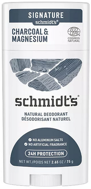 Натуральний дезодорант - Schmidt's Deodorant Charcoal + Magnesium Stick