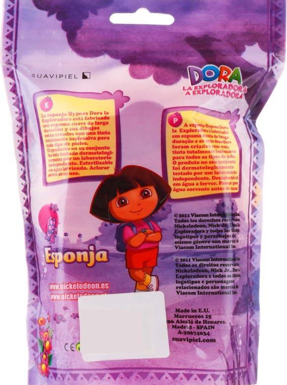 Губка банна дитяча "Дора-2"  - Suavipiel Dora Bath Sponge — фото N4