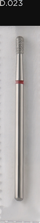 Фреза алмазная, закругленный цилиндр, L-5 мм, 2.3 мм, красная - Head The Beauty Tools — фото N1