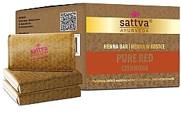 Хна для волос - Sattva Ayurveda Henna Bar Pure Red — фото N1