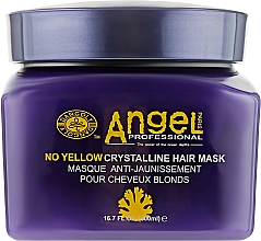 Маска для нейтрализации желтого пигмента - Angel Professional Paris No Yellow Crystalline Hair Mask — фото N1