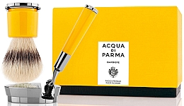 Духи, Парфюмерия, косметика Набор, желтый - Acqua Di Parma Barbiere (brush/1pcs + razor/1pcs)