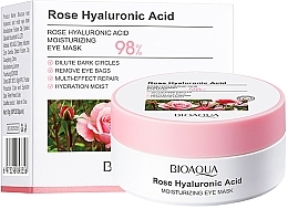 Гидрогелевые патчи под глаза с розой и гиалуроновой кислотой - Bioaqua Rose Hyaluronic Acid Moisturizing Eye Mask  — фото N1