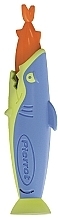 Детская зубная щетка "Акула", оранжевая, салатово-синяя - Pierrot Kids Sharky Soft — фото N3