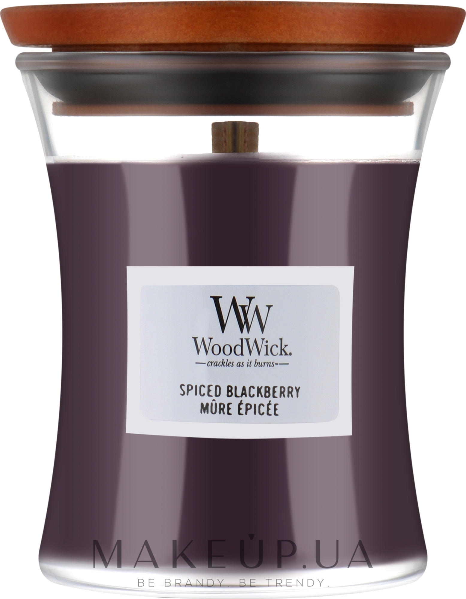 Ароматическая свеча в стакане - WoodWick Hourglass Candle Spiced Blackberry — фото 275g