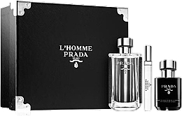 Духи, Парфюмерия, косметика Prada L'Homme Prada - Набор (edt/100ml + sh/gel/100ml + edt/mini/10ml) 