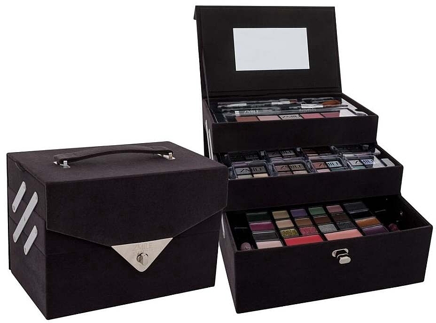 Набор для макияжа в кейсе - Zmile Cosmetics Velvety Dark Grey Limited Edition Make Up Case — фото N2