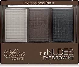 Парфумерія, косметика Набір для очей та брів - Aise Line Color The Nudes Eye Brow Kit