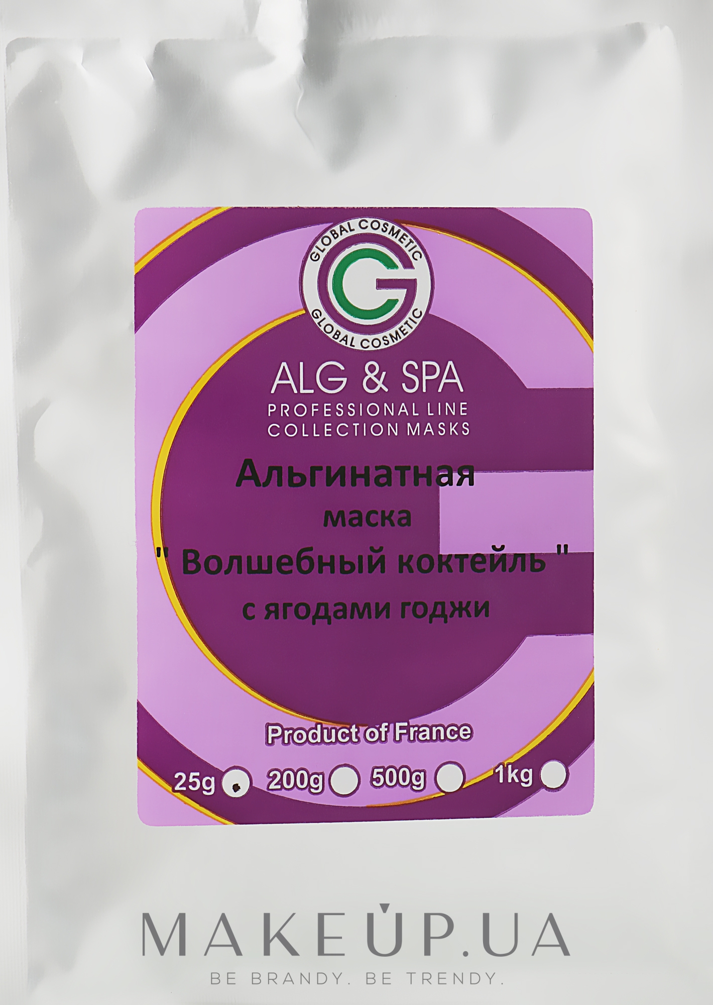 Альгинатная маска “Волшебный коктейль”с ягодами годжи - ALG & SPA — фото 25g