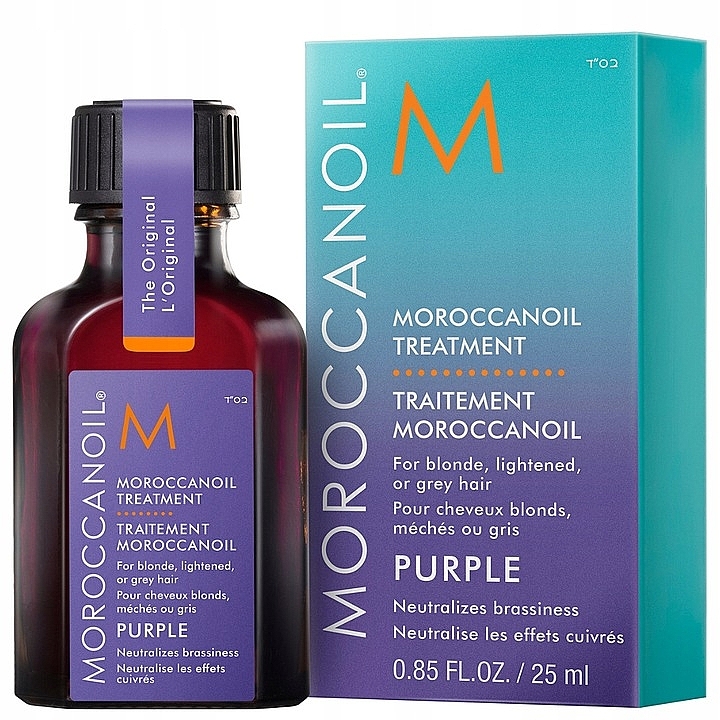 Масло для светлых, осветленных или седых волос - Moroccanoil Treatment Purple — фото N2