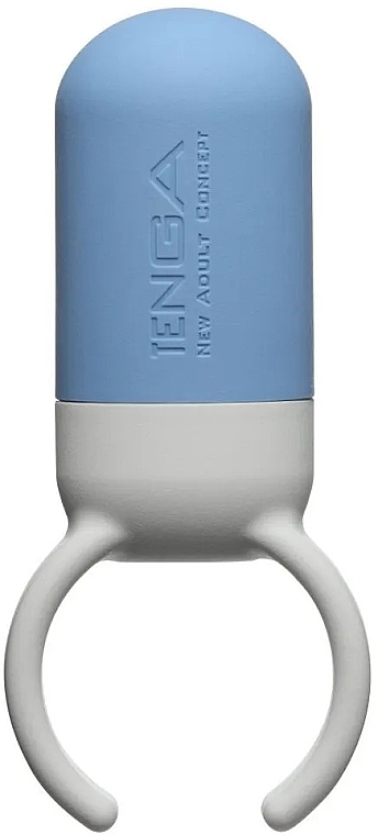 Эрекционное кольцо, бело-голубое - Tenga SVR Smart Vibe Ring One Blue — фото N1