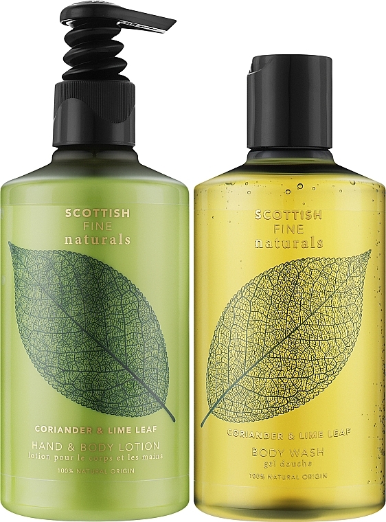 Набор - Scottish Fine Soaps Coriander & Lime Leaf Luxury Gift Duo (sh/gel/300ml + lot/300ml) — фото N2