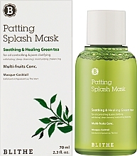 УЦЕНКА Сплэш-маска для восстановления кожи "Зеленый чай" - Blithe Patting Splash Mask Soothing Green Tea * — фото N1