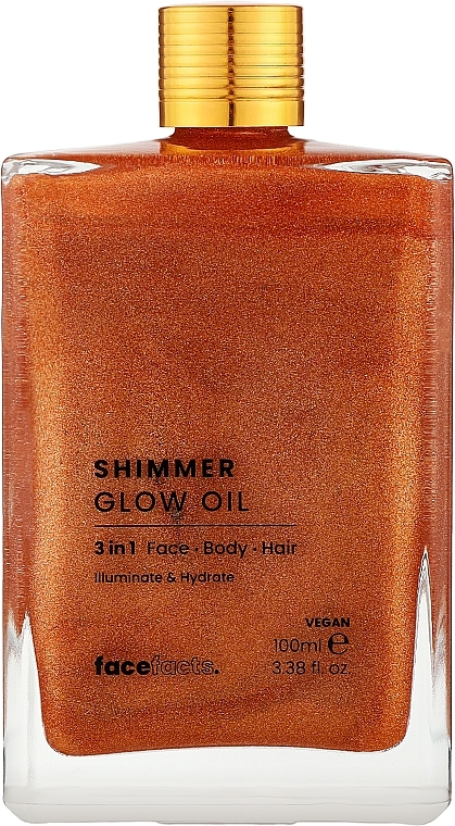 Масло-шиммер для тела - Face Facts Shimmer Glow Oil — фото N1