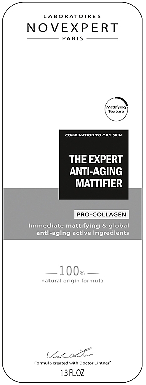 Матирующий крем эксперт антивозрастной для лица - Novexpert Pro-Collagen Anti-Aging Cream — фото N2