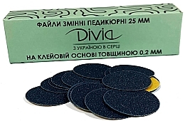 Набор сменных файлов 100 грит для педикюрного диска "L", Di1527-100 - Divia  — фото N2