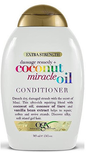 Кондиціонер для пошкодженого волосся з кокосовим маслом  - OGX Coconut Miracle Oil Conditioner — фото N1