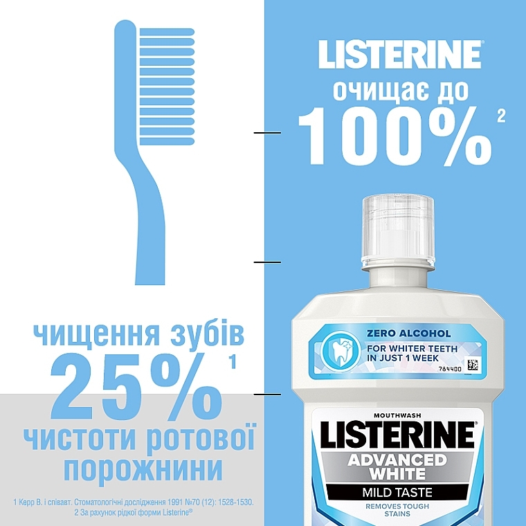 Ополаскиватель для полости рта УЛЬТРА ОТБЕЛИВАНИЕ мягкий вкус - Listerine — фото N6