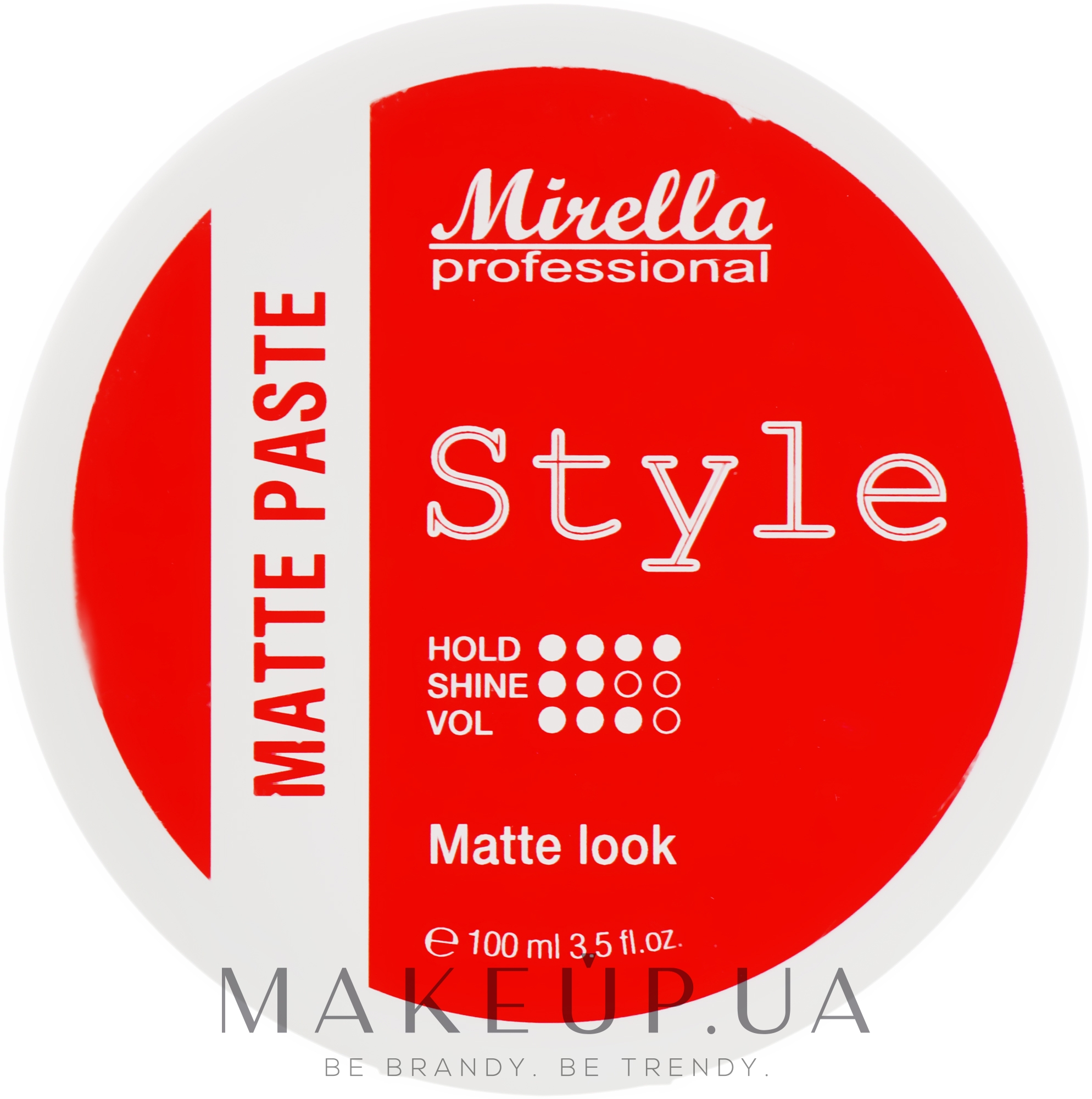 Матовая моделирующая паста для укладки волос - Mirella Professional Style Matte Paste — фото 100ml