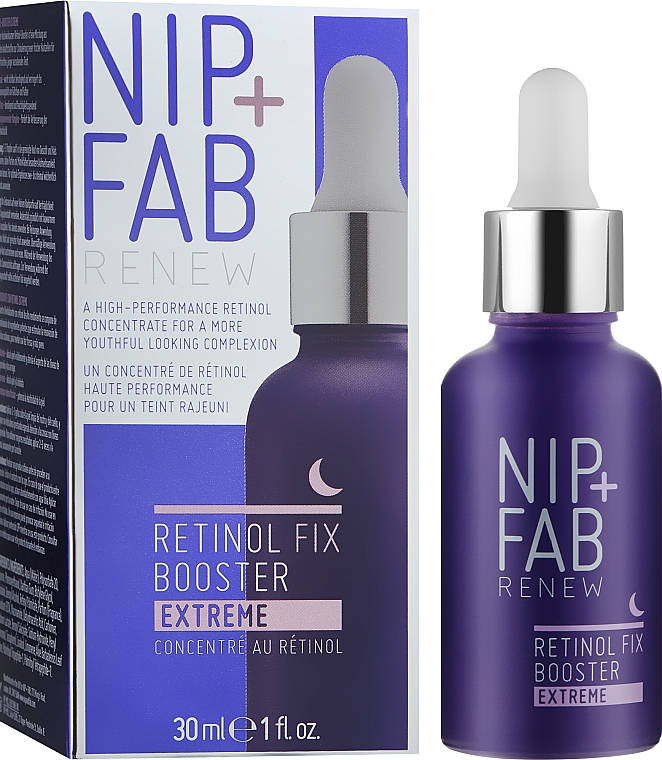 Концентрат для лица омолаживающий, ночной с ретинолом - NIP + FAB Retinol Fix Booster Extreme — фото N2