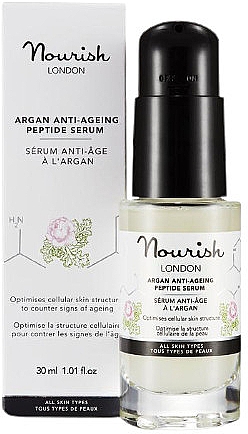 Арганієва антивікова пептидна сироватка - Nourish London Argan Anti-Ageing Peptide Serum — фото N1