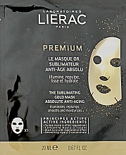 Духи, Парфюмерия, косметика Тканевая маска для лица - Lierac Premium The Sublimating Gold Mask