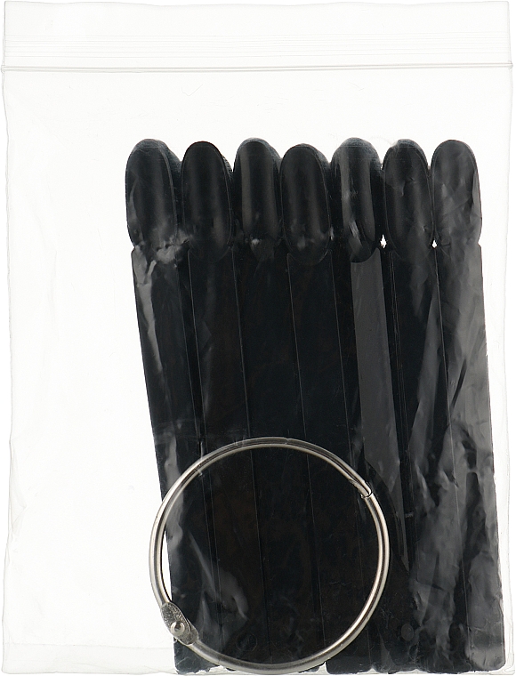 Палітра-віяло для нанесення лаків овальної форми, 50 тіпсів, чорний - Kodi Professional — фото N2