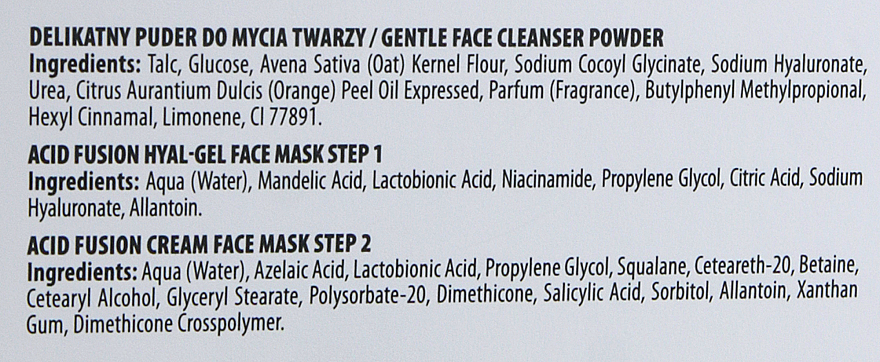 УЦЕНКА Набор - Bielenda Professional Acid Fusion 3.0 Double Formula Acid Complex (powder/5x15g + mask/5x10g + mask/5x20g) * — фото N7