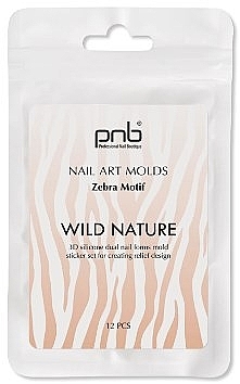 Силиконовые молды для верхних форм - PNB Wild Nature Nail Art Molds Zebra Motif — фото N1