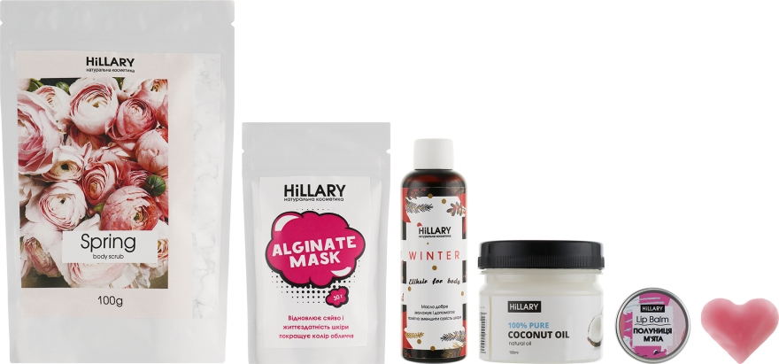 Набір - Hillary Sweet Dreams (b/mask75g + b/oil/100ml + b/scrub/100g + b/oil/100ml + lip/balm/10ml)