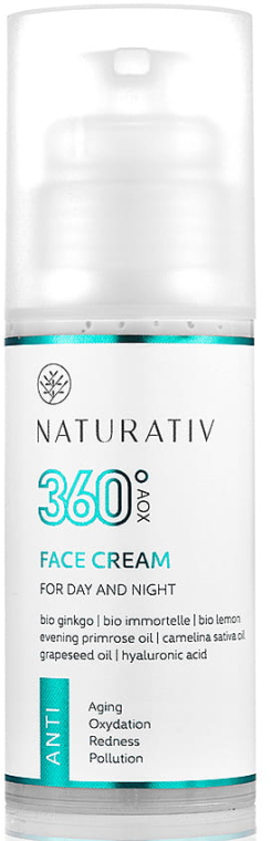 Комплексный крем для лица - Naturativ 360° AOX Facial Cream For Day & Night — фото N1