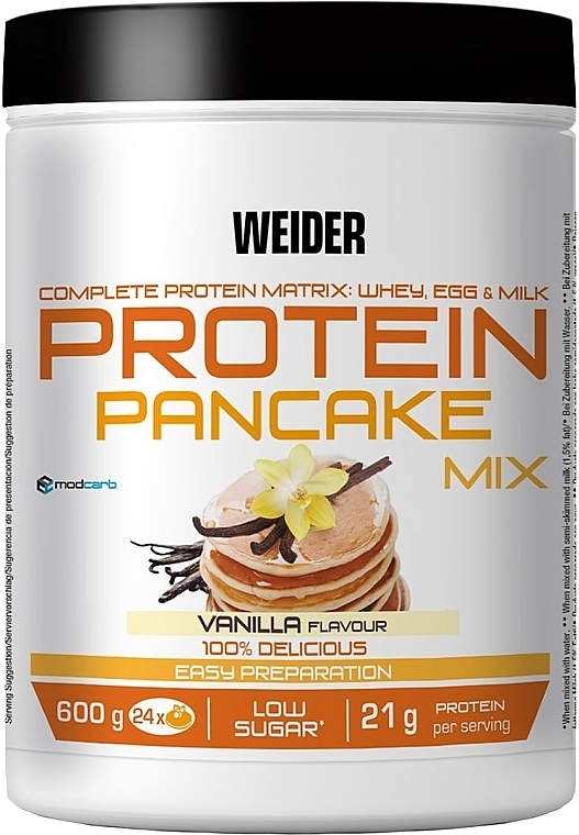 Протеїнова суміш для млинців, з ванільним смаком - Weider Protein Pancake Mix Vanilla — фото N1