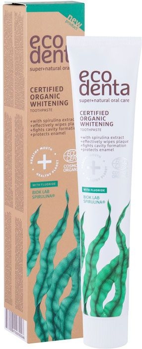 Отбеливающая зубная паста с натуральной спирулиной - Ecodenta Organic Spirulina Whitening Toothpaste — фото N1