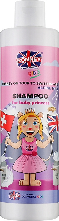 Детский шампунь для волос "Альпийское молоко" - Ronney Professional Kids On Tour To Switzerland Shampoo